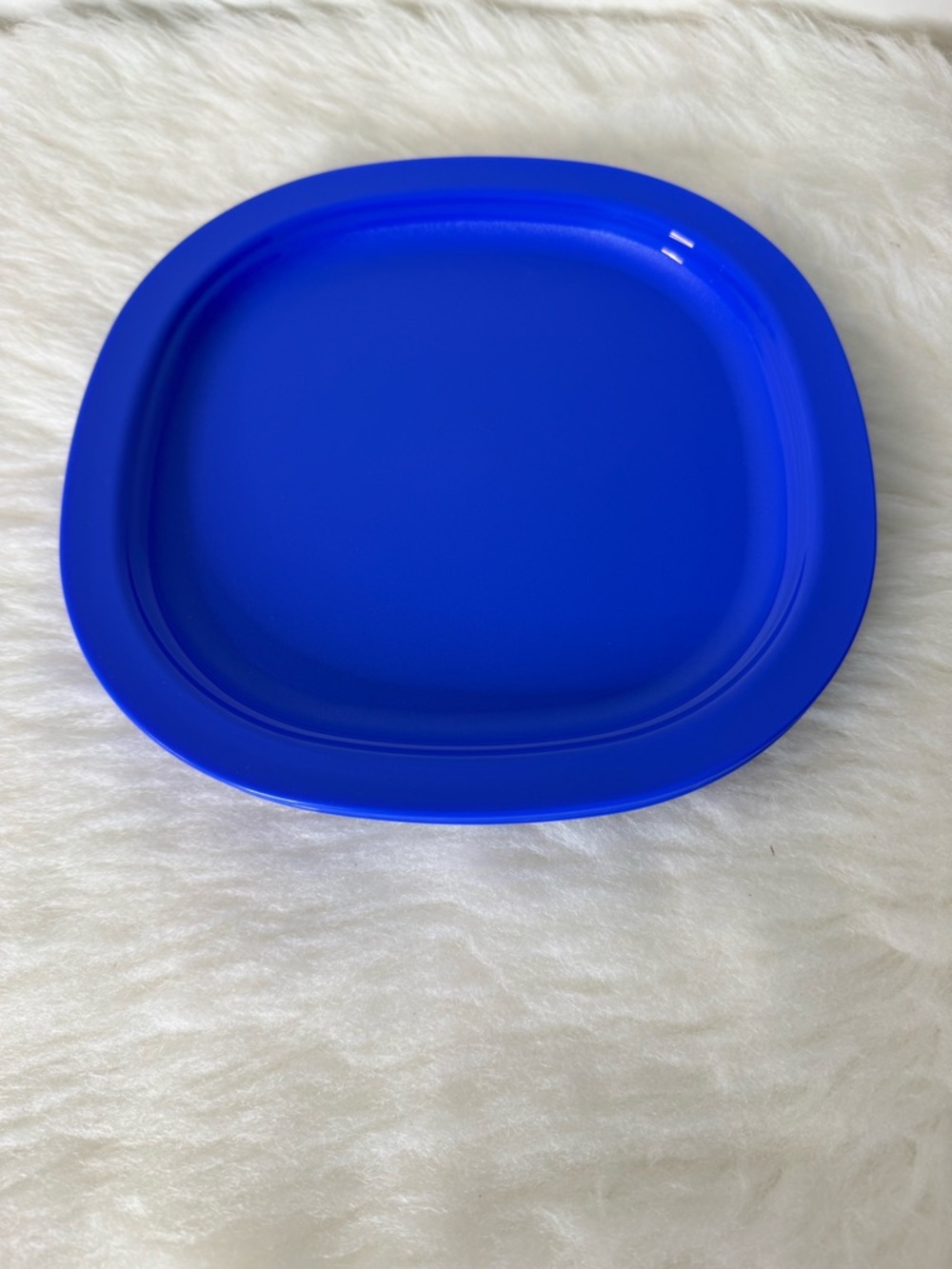 Tupperware Bold Royal Blue Square Plate